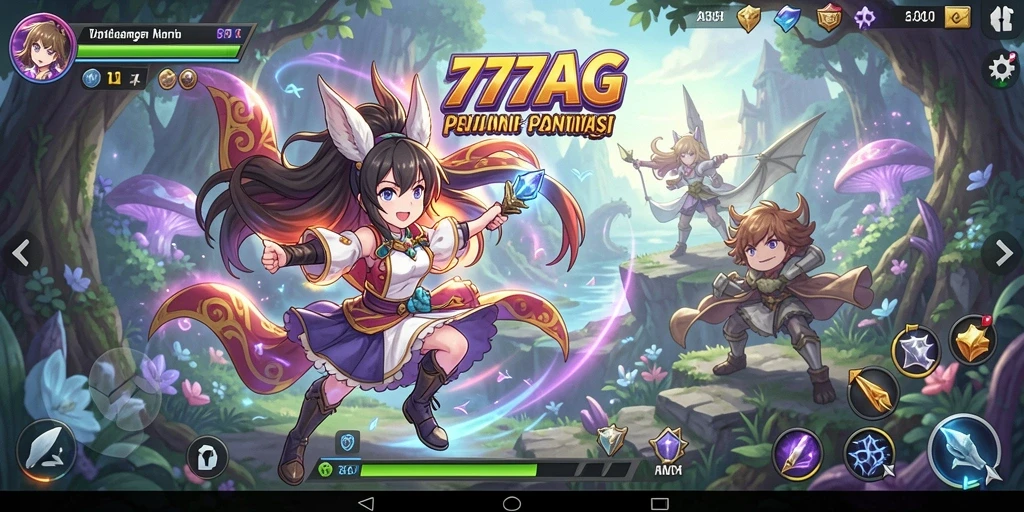 Tangkapan layar menampilkan aksi seru dalam permainan Anime.