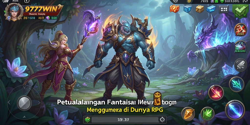 Tangkapan layar menampilkan aksi seru dalam <strong>9777WIN</strong> dengan karakter berjuang melawan musuh.