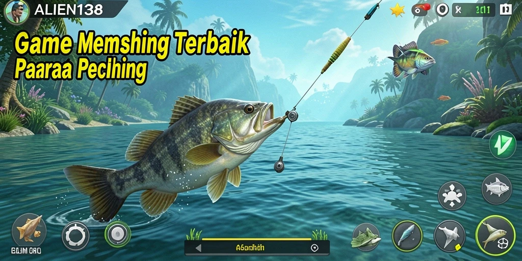 Gameplay seru memancing di ALIEN138 yang menampilkan pengalaman menangkap ikan.
