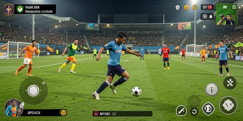 Tangkapan layar menunjukkan gameplay seru dalam API36 dengan aksi menarik di lapangan.