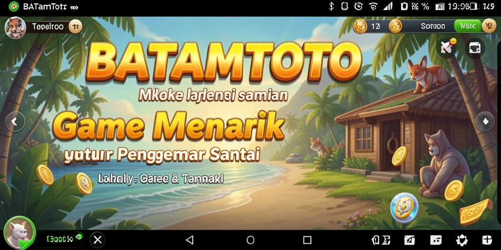 Tampilan gameplay menarik dari BATAMTOTO yang santai dan menyenangkan.