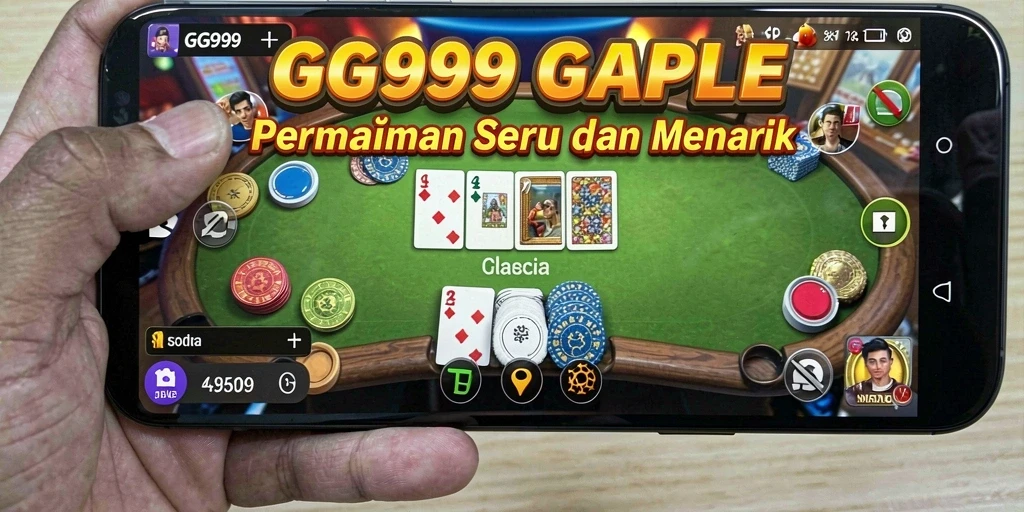 Tampilan gameplay GG999 yang menarik saat bermain Gaple.