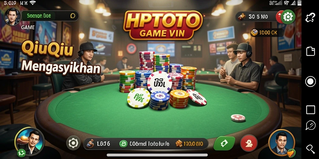Screenshot gameplay HPTOTO yang menegangkan dalam permainan QiuQiu.