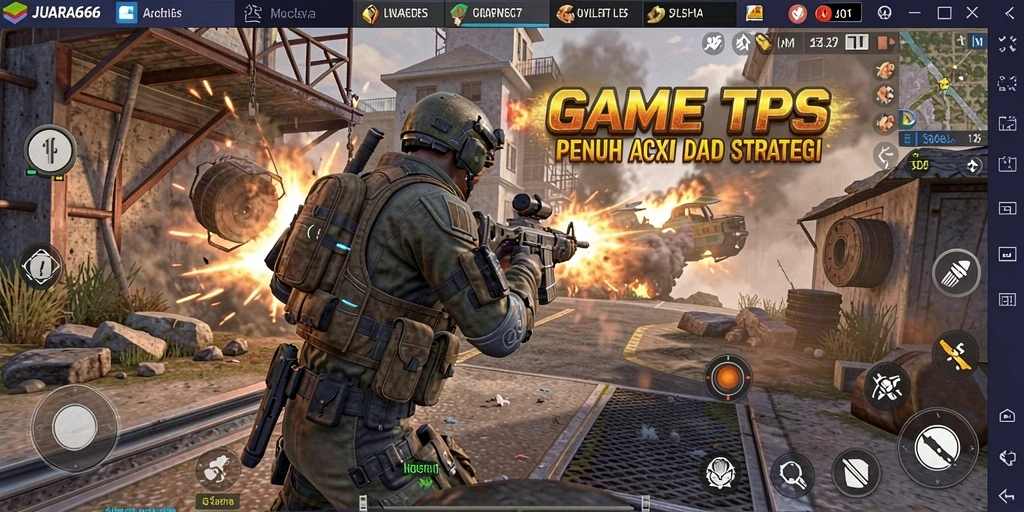 Tampilan gameplay JUARA666 yang mendebarkan dan penuh aksi.