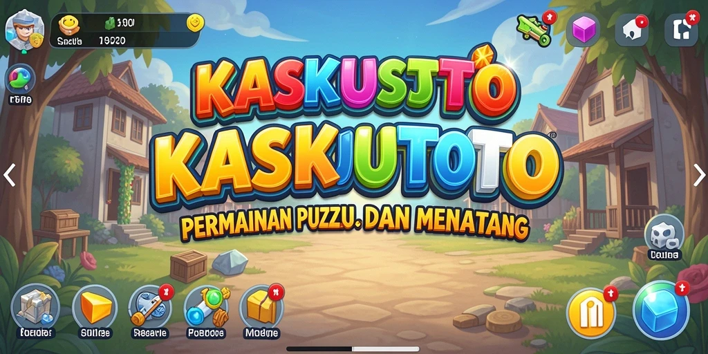 Tampilan gameplay KASKUSTOTO dengan tantangan puzzle yang menarik.