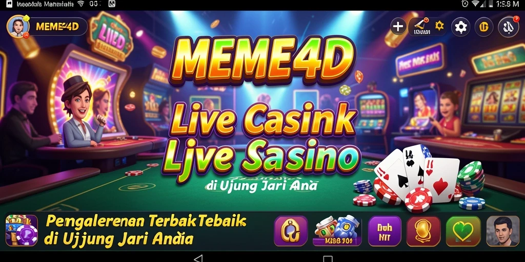 Screenshot gameplay Live Casino yang mendebarkan dan interaktif.