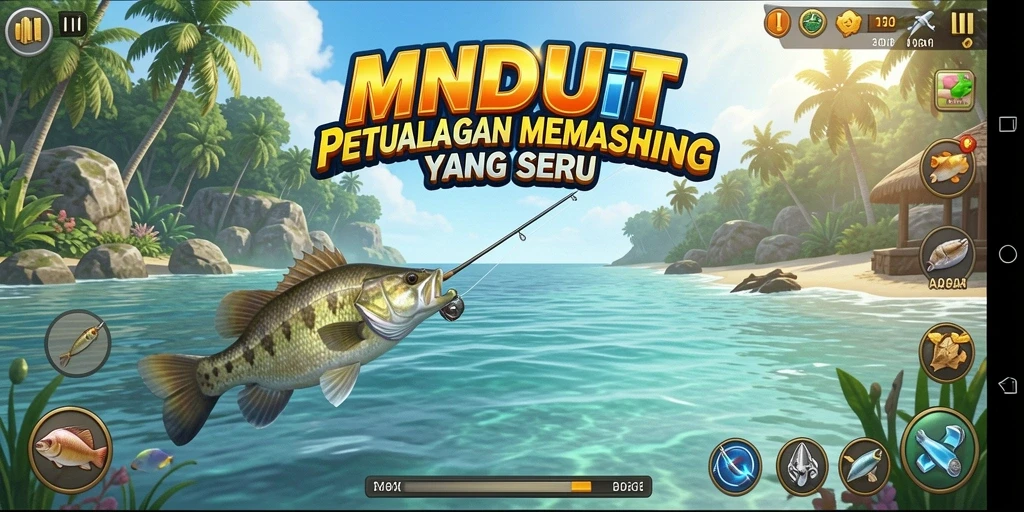 Tangkapan ikan terbesar dalam gameplay memancing yang mendebarkan.