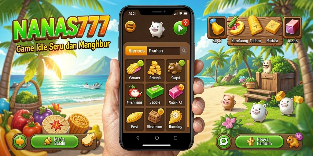 Tampilan gameplay NANAS777 yang menawan dan penuh warna.