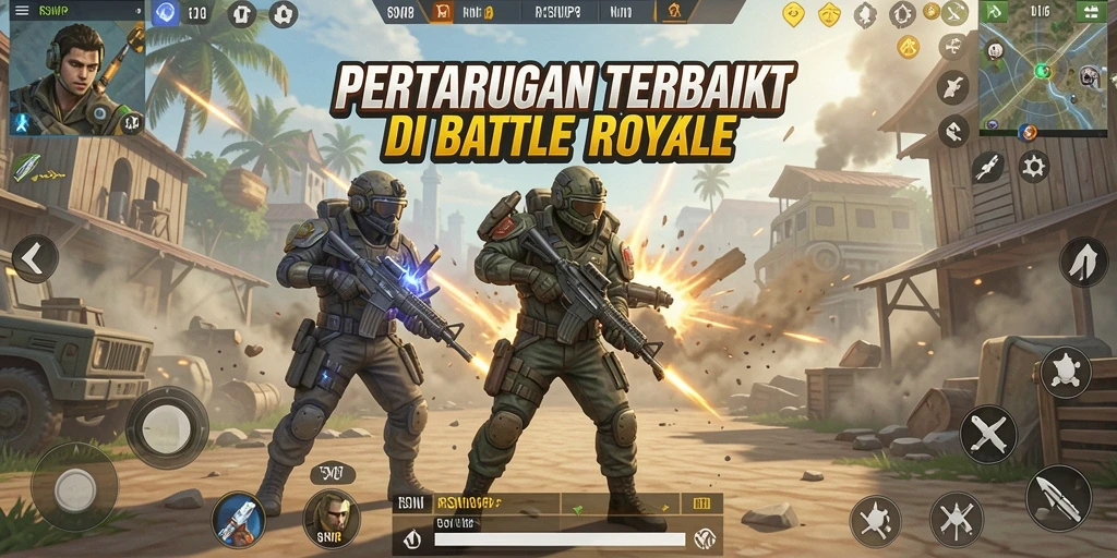 Tampilan gameplay seru dan menegangkan di RSNVIP8 Battle Royale.