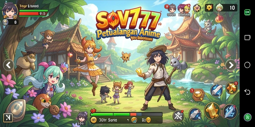 Gameplay seru SOV777 dengan karakter Anime yang vibrant.