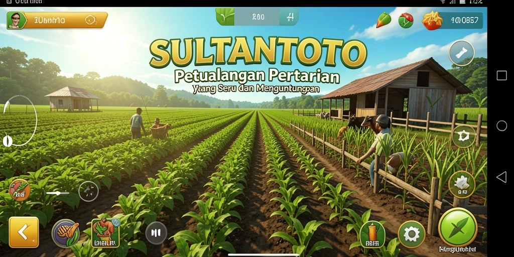 Menampilkan gameplay seru dari SULTANTOTO di dunia pertanian.