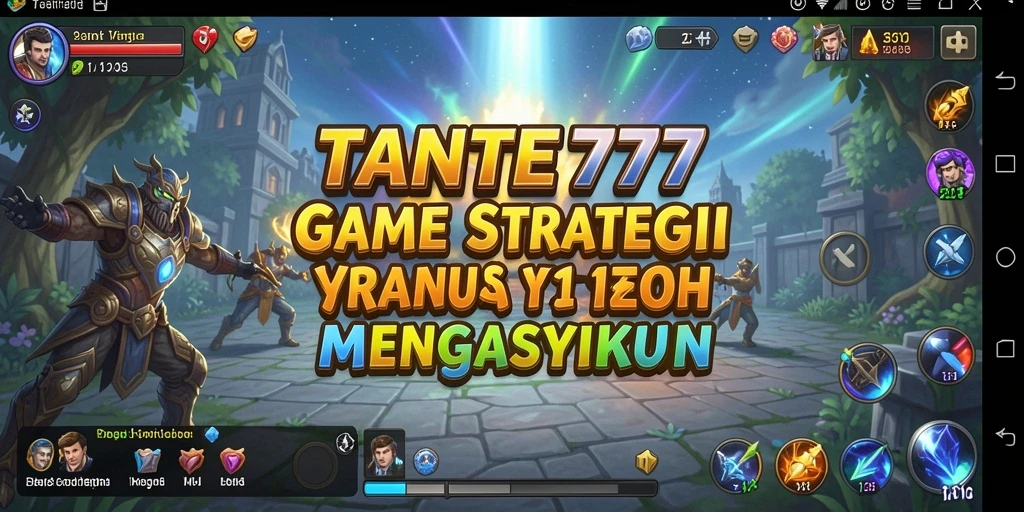Tangkapan layar gameplay TANTE777 menampilkan aksi strategi intens.