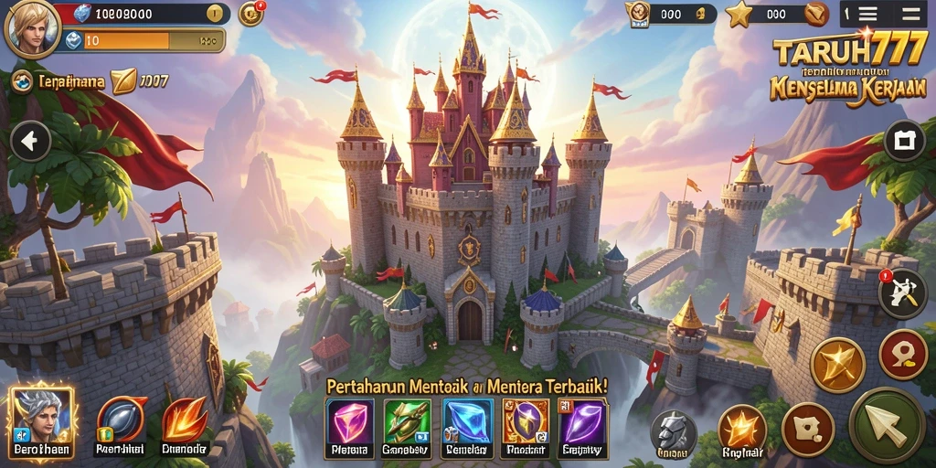 Gameplay menara pertahanan yang menegangkan dengan banyak strategi dan aksi.
