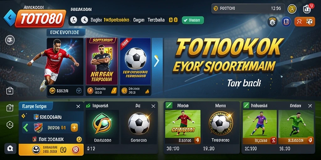 Screenshot gameplay TOTO80 menampilkan taruhan olahraga secara real-time.