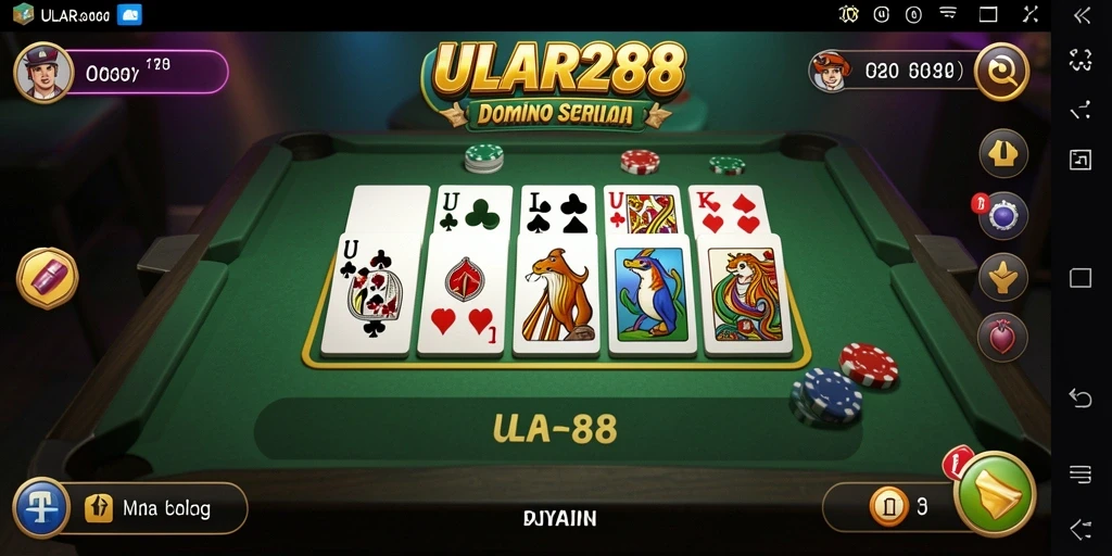 Tampilan menarik dari permainan domino ULAR288 yang penuh strategi.